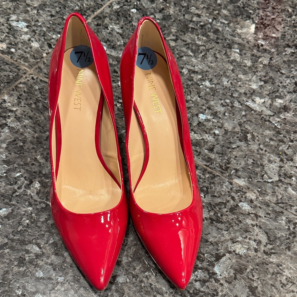 Nine West Vibrant Red Heels